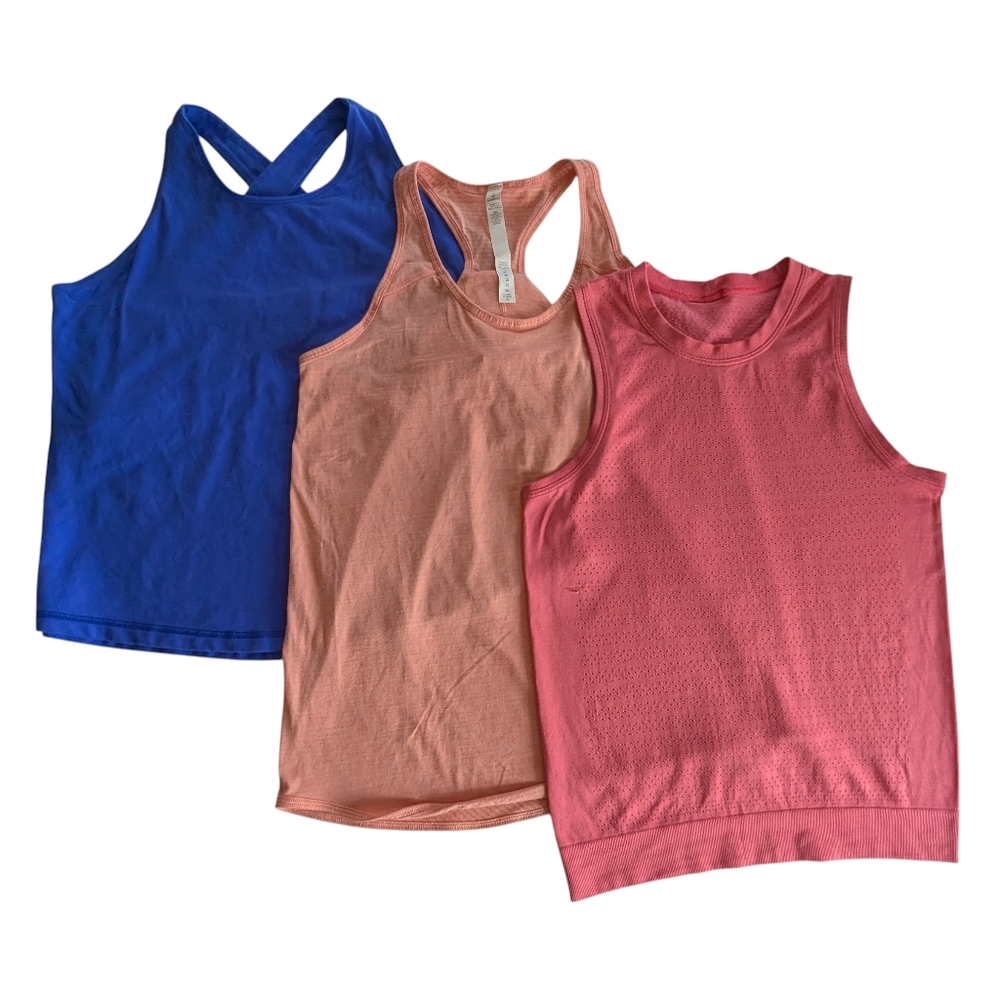 Set Of 3 Loose Fit Athletic Tanks Size 6